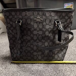 Black& Grey Classic Coach Bag